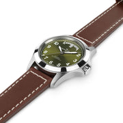 HAMILTON H64475560 Khaki Field King Day-Date Karóra